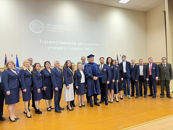 Minister Mastilović with the Rector of Ivanovo State University