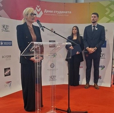 Assistant Minister Jelena Starčević at the opening of the “Open Days” event at UNIBL